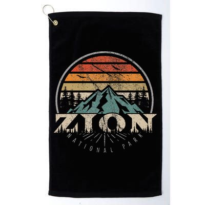 Retro Zion National Park Us Vintage Zion Golf Towel