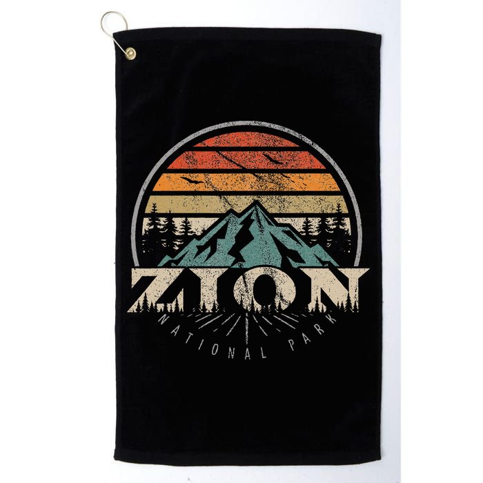 Retro Zion National Park Us Vintage Zion Golf Towel