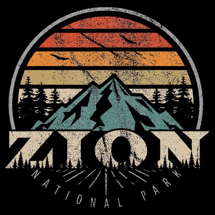 Retro Zion National Park Us Vintage Zion Women's V-Neck T-Shirt