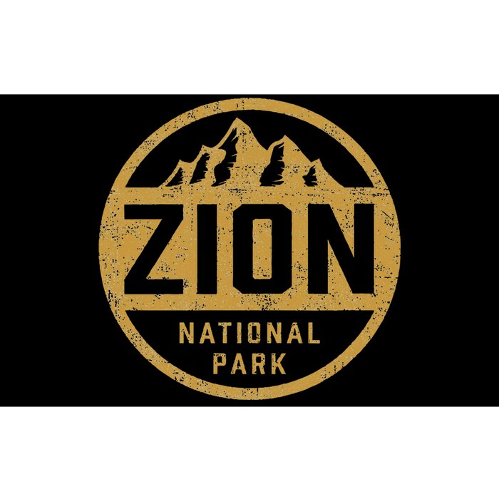 Retro Zion National Park Utah Mountain Hiking Bumper Sticker