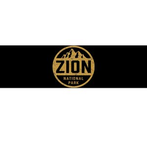 Retro Zion National Park Utah Mountain Hiking Bumper Sticker