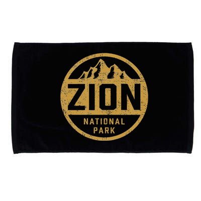 Retro Zion National Park Utah Mountain Hiking Microfiber Hand Towel