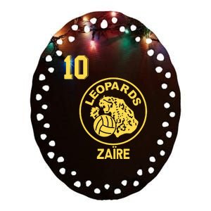 Retro Zaire Soccer Jersey 1974 Football Africa 10 Ceramic Oval Ornament