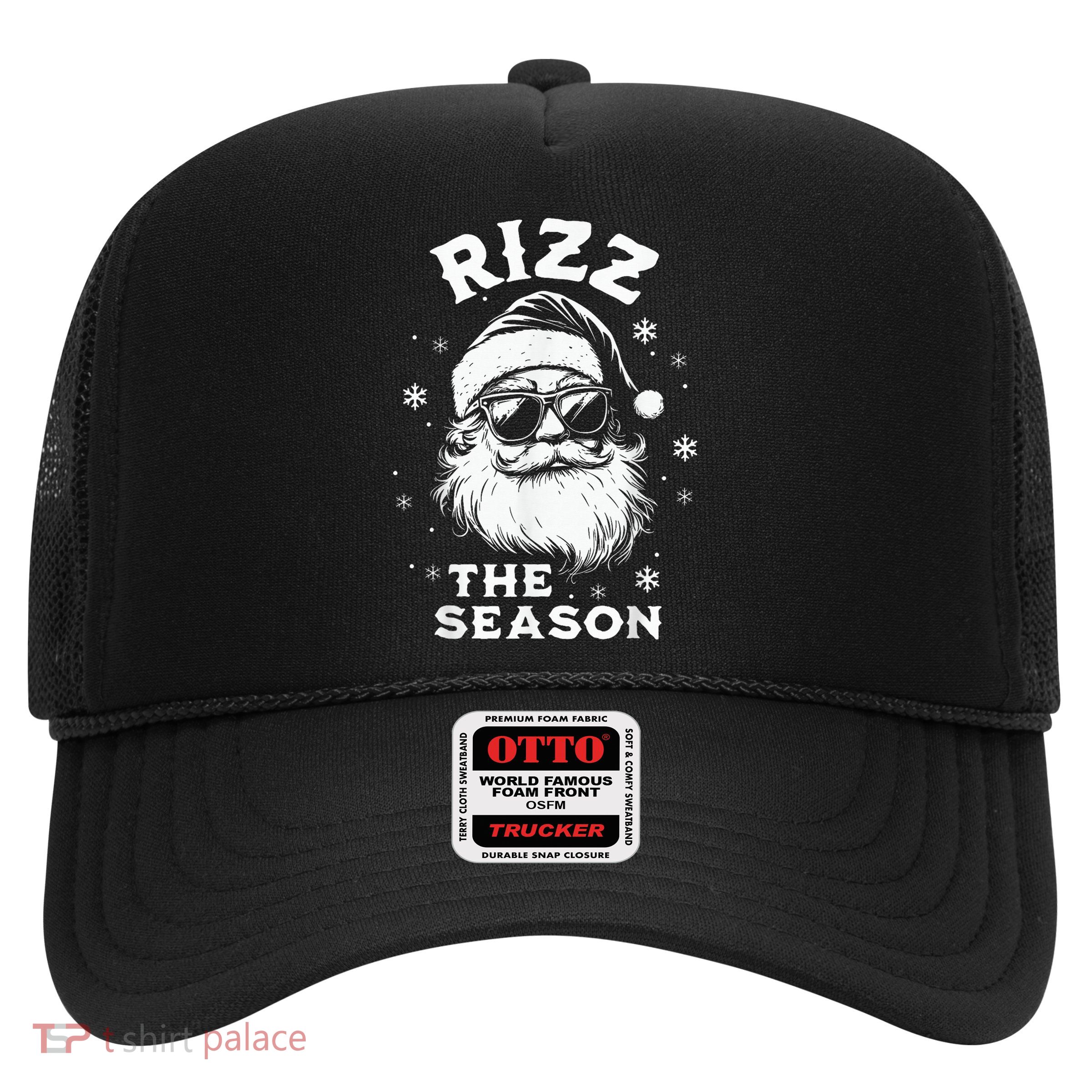 Riz Z The Season Santa Claus Riz Z Mas Funny B.O.Y.S Christmas Trucker Hat