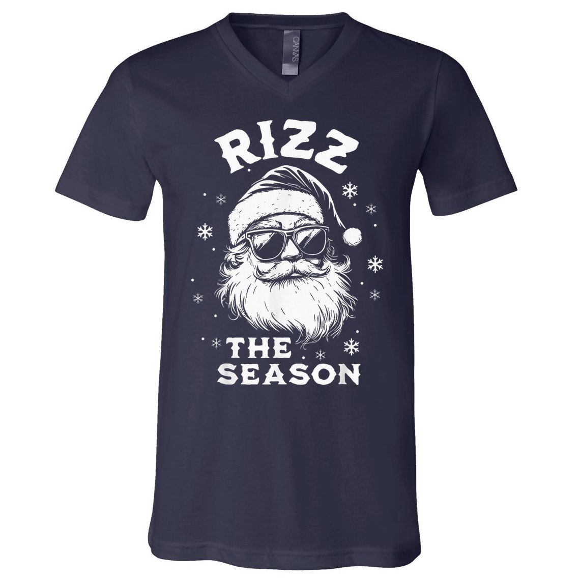 Riz Z The Season Santa Claus Riz Z Mas Funny B.O.Y.S Christmas V-Neck T-Shirt