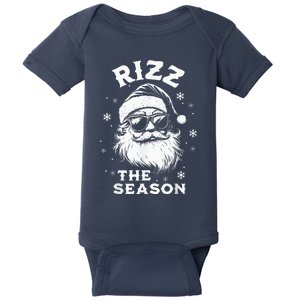 Riz Z The Season Santa Claus Riz Z Mas Funny B.O.Y.S Christmas Baby Bodysuit