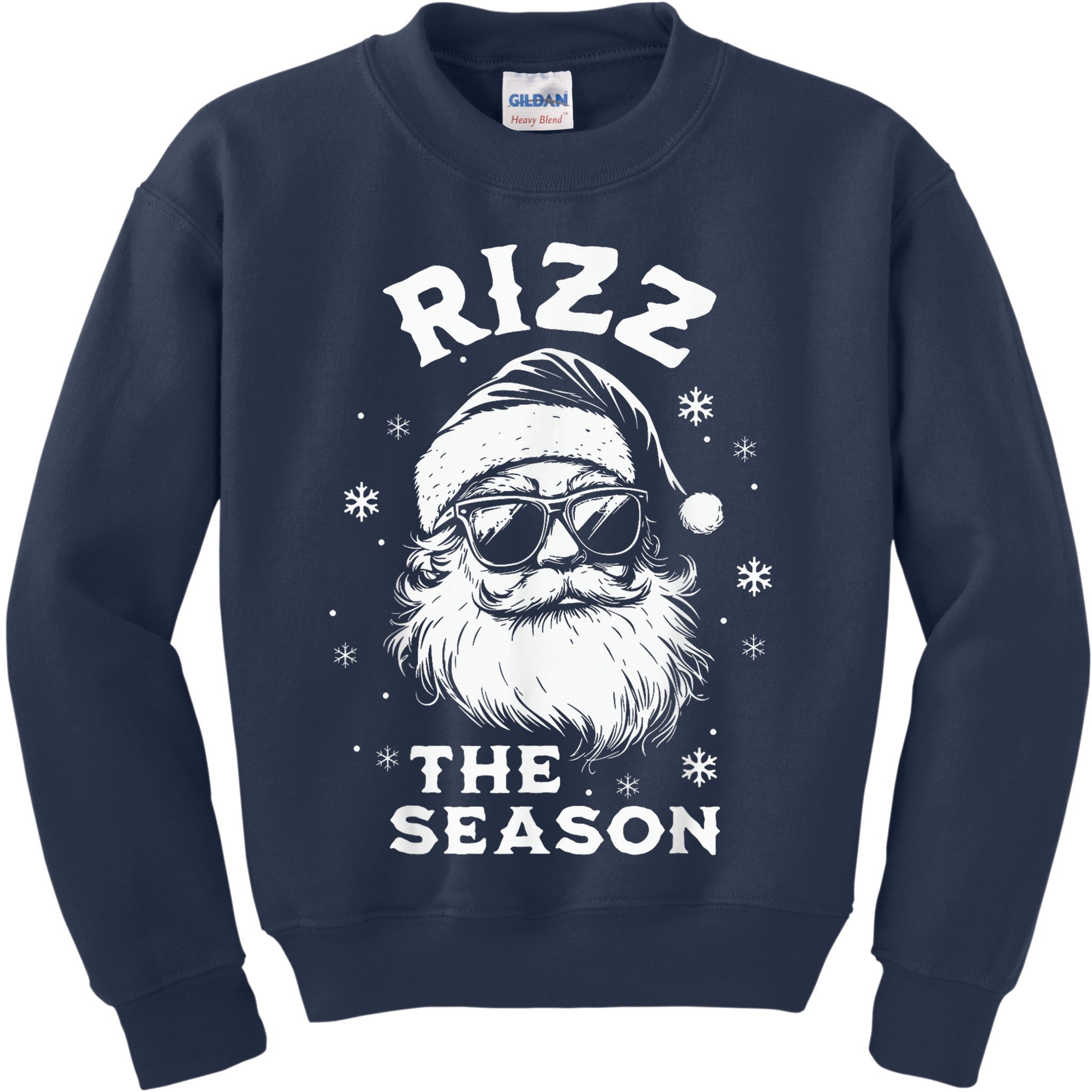 Riz Z The Season Santa Claus Riz Z Mas Funny B.O.Y.S Christmas Kids Sweatshirt