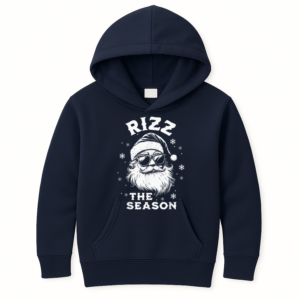 Riz Z The Season Santa Claus Riz Z Mas Funny B.O.Y.S Christmas Kids Hoodie