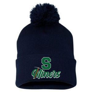 S Minors Sport Team Logo Pom Pom 12in Knit Beanie