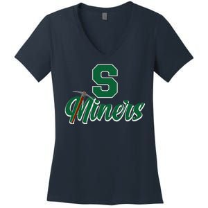 S Minors Sport Team Logo Women's V-Neck T-Shirt