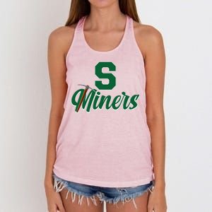 S Minors Sport Team Logo Women's Knotted Racerback Tank