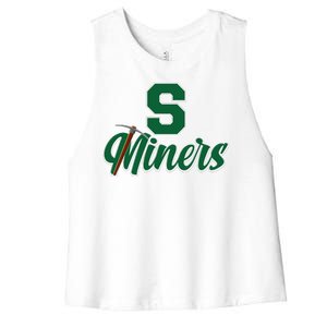 S Minors Sport Team Logo Women's Racerback Cropped Tank