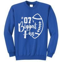 Seven 07 Biggest Fan Gift Football Mom Dad Sister Brother Gift Sweatshirt