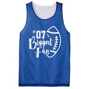 Seven 07 Biggest Fan Gift Football Mom Dad Sister Brother Gift Mesh Reversible Basketball Jersey Tank