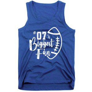 Seven 07 Biggest Fan Gift Football Mom Dad Sister Brother Gift Tank Top