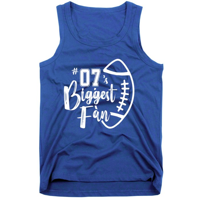 Seven 07 Biggest Fan Gift Football Mom Dad Sister Brother Gift Tank Top