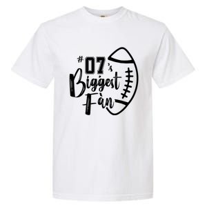 Seven 07 Biggest Fan Gift Football Mom Dad Sister Brother Gift Garment-Dyed Heavyweight T-Shirt