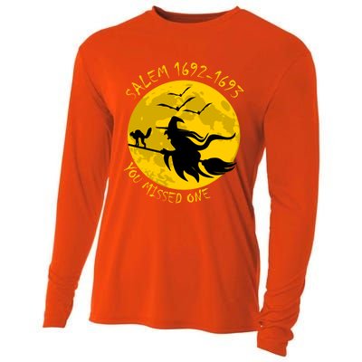 Salem 1692 1693 You Missed One Witch Riding Broom Great Gift Cooling Performance Long Sleeve Crew