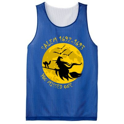 Salem 1692 1693 You Missed One Witch Riding Broom Great Gift Mesh Reversible Basketball Jersey Tank