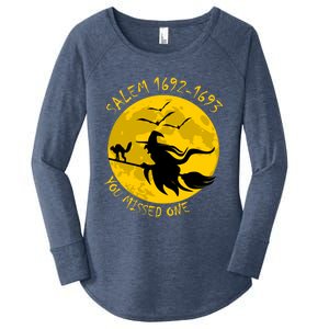 Salem 1692 1693 You Missed One Witch Riding Broom Great Gift Women's Perfect Tri Tunic Long Sleeve Shirt