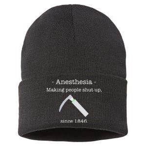 Since 1846 Anesthesia Making People Shut Up Sustainable Knit Beanie