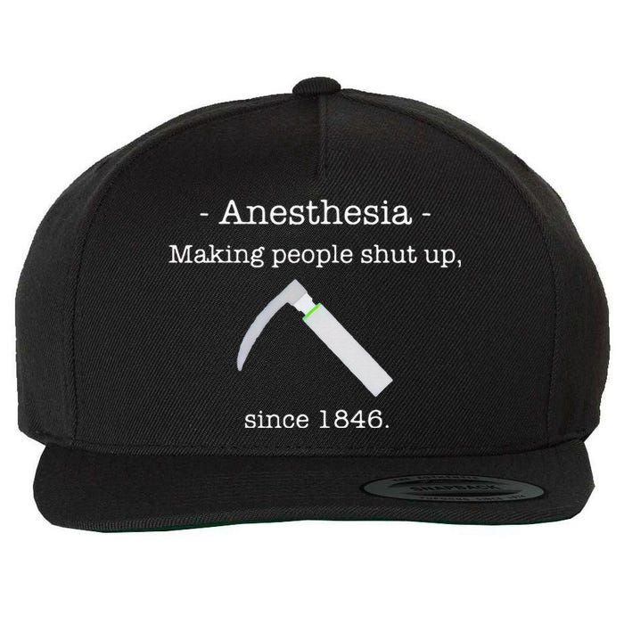 Since 1846 Anesthesia Making People Shut Up Wool Snapback Cap