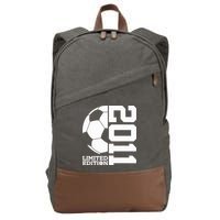 Soccer 12th Birthday Football Cotton Canvas Backpack