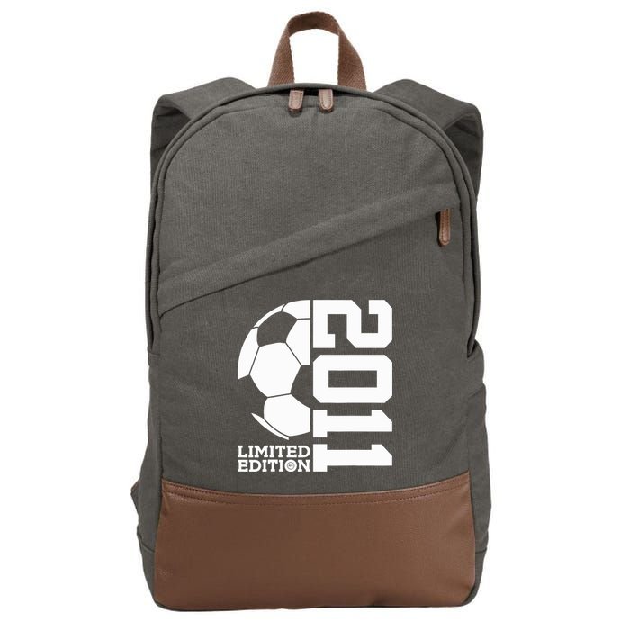Soccer 12th Birthday Football Cotton Canvas Backpack