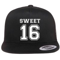 Sweet 16 Birthday Party N Football Jersey Graphic Gift Flatbill Hat