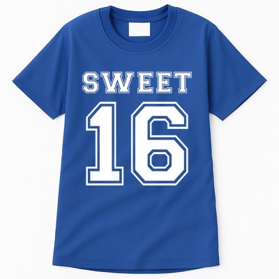 Sweet 16 Birthday Party N Football Jersey Graphic Gift Tall T-Shirt