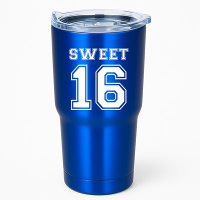 Sweet 16 Birthday Party N Football Jersey Graphic Gift Tumbler