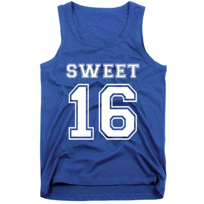 Sweet 16 Birthday Party N Football Jersey Graphic Gift Tank Top