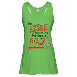 September 1972 Birthday This Queen Was Born In September Cute Gift Ladies Essential Flowy Tank