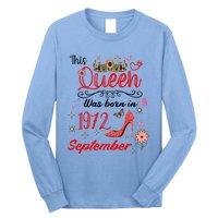 September 1972 Birthday This Queen Was Born In September Cute Gift Long Sleeve Shirt