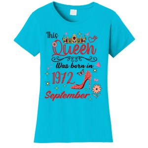 September 1972 Birthday This Queen Was Born In September Cute Gift Women's T-Shirt