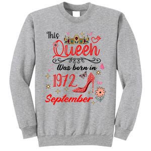 September 1972 Birthday This Queen Was Born In September Cute Gift Sweatshirt