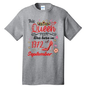 September 1972 Birthday This Queen Was Born In September Cute Gift Tall T-Shirt