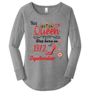 September 1972 Birthday This Queen Was Born In September Cute Gift Women's Perfect Tri Tunic Long Sleeve Shirt