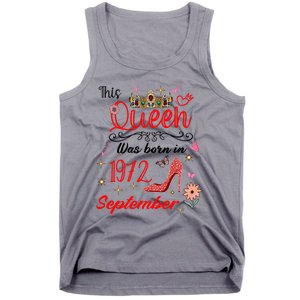 September 1972 Birthday This Queen Was Born In September Cute Gift Tank Top