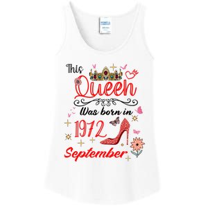 September 1972 Birthday This Queen Was Born In September Cute Gift Ladies Essential Tank