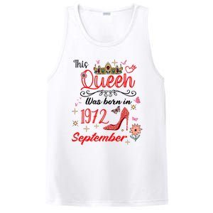 September 1972 Birthday This Queen Was Born In September Cute Gift PosiCharge Competitor Tank