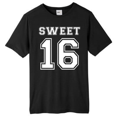 Sweet 16 Birthday Party Teen Football Jersey Graphic Gift Tall Fusion ChromaSoft Performance T-Shirt