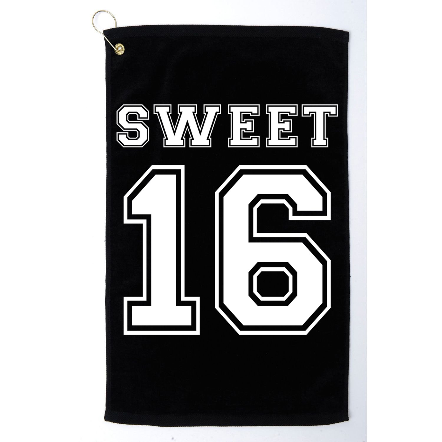 Sweet 16 Birthday Party Teen Football Jersey Graphic Gift Golf Towel