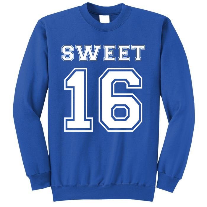 Sweet 16 Birthday Party Teen Football Jersey Graphic Gift Sweatshirt