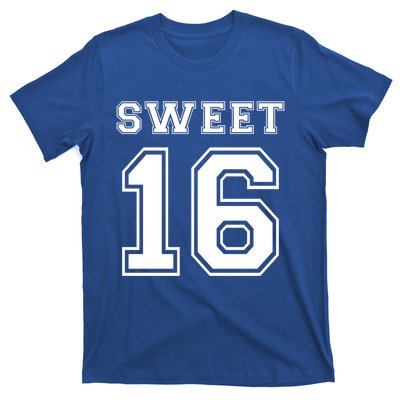 Sweet 16 Birthday Party Teen Football Jersey Graphic Gift T-Shirt