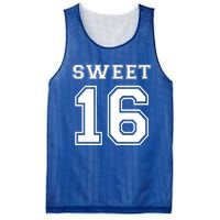 Sweet 16 Birthday Party Teen Football Jersey Graphic Gift Mesh Reversible Basketball Jersey Tank