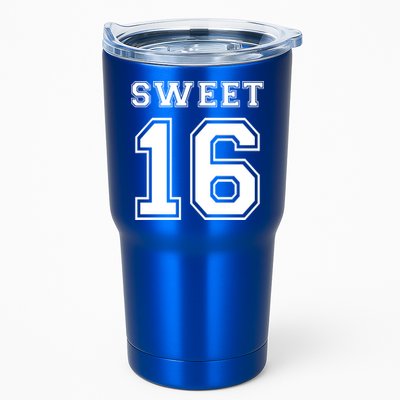Sweet 16 Birthday Party Teen Football Jersey Graphic Gift Tumbler