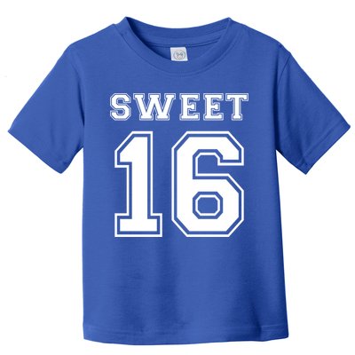 Sweet 16 Birthday Party Teen Football Jersey Graphic Gift Toddler T-Shirt