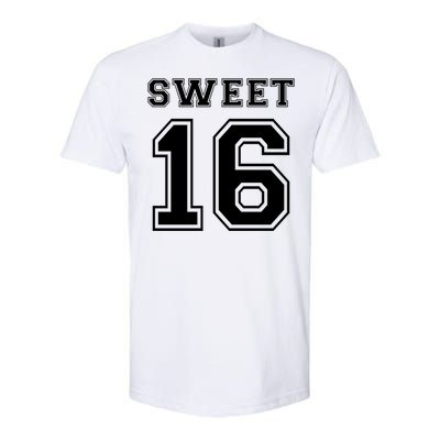 Sweet 16 Birthday Party Teen Football Jersey Graphic Gift Softstyle CVC T-Shirt