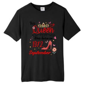 September 1972 Birthday This Queen Was Born In September Gift Tall Fusion ChromaSoft Performance T-Shirt